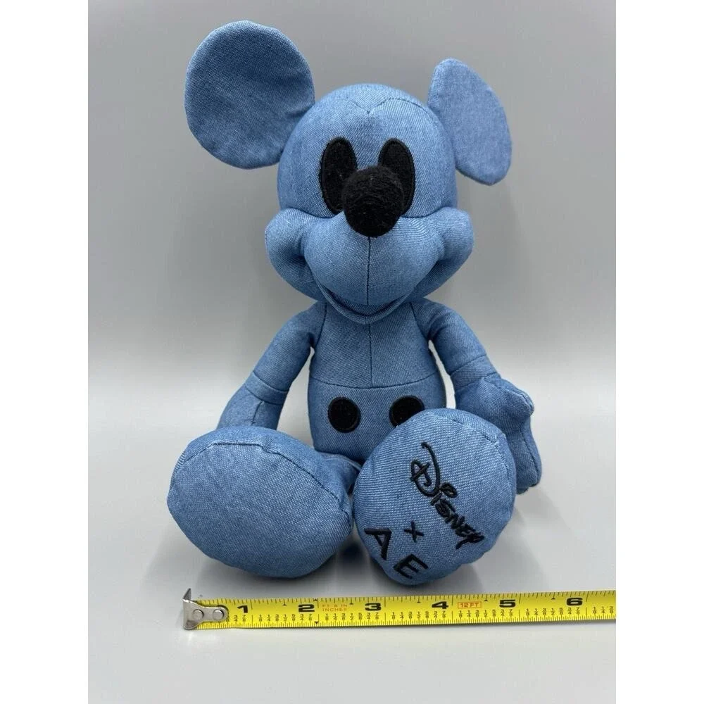 Disney Mickey Mouse X AE American Eagle Blue Denim Special Edition Plush 12